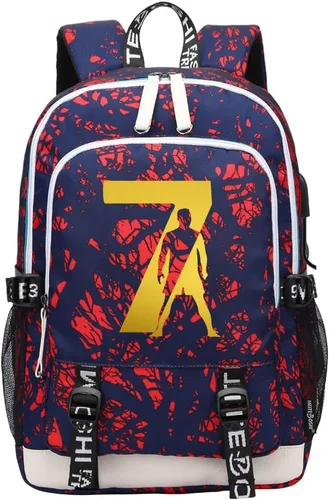 Vista 37 de Soccer Player 7 Mochila deportiva multifunción para viajes, portátil, para fanáticos del fútbol, para hombres y mujeres, negro - 2, Tamaño único
