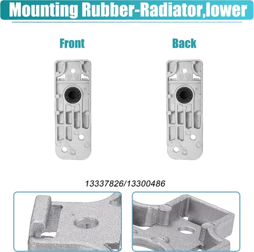 Vista 5 de X AUTOHAUX 2 Unidades Soporte inferior del radiador con cojinete de goma Radiato para Chevrolet Cruze Limited 2016 para Chevy Cruze 2011-2015