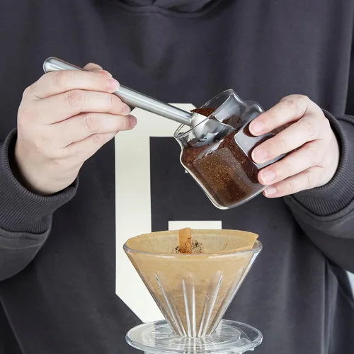 Vista 7 de Easyworkz Diego - Cafetera de café expreso para estufa, 6 tazas de 10 onzas, con mango largo hueco de acero inoxidable, cuchara medidora de 0.27
