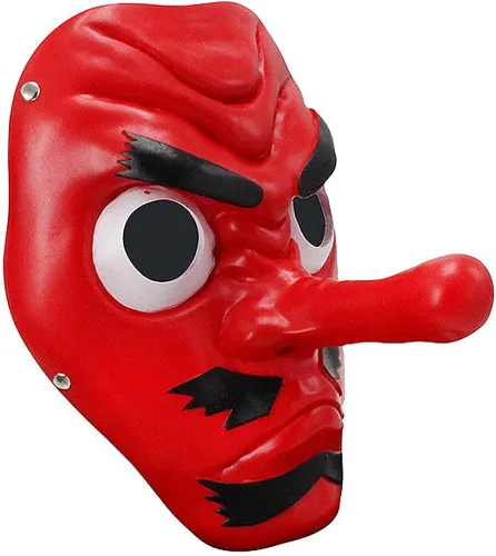 Vista 3 de Kamado Tanjirou Cosplay máscara Tengu máscara de zorro máscara de mascarada vestir Cosplay accesorios para adultos Halloween
