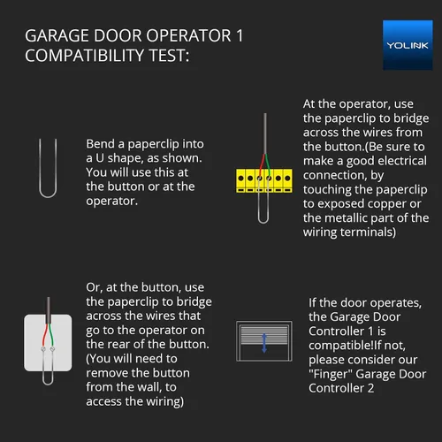 Vista 2 de YoLink Controlador de Puerta de Garaje - Control Remoto para Abridor de Puerta de Garaje Existente, Controlador de Operador de Puerta de Garaje