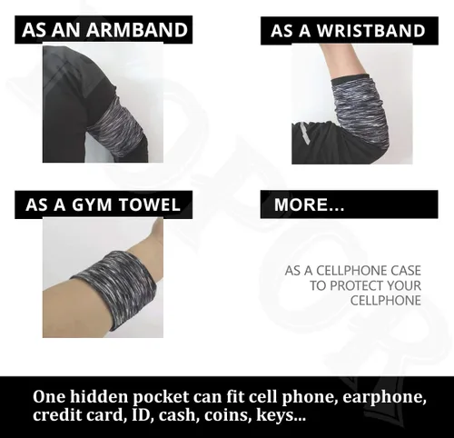 Vista 6 de Funda mediana para llaves de teléfono celular, para caminar, trotar, correr, senderismo, escalada, senderismo, equitación, jardinería, patinaje