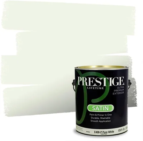 Vista 172 de PRESTIGE Pintura exterior e imprimación en uno, aloe, plano, 1 galón