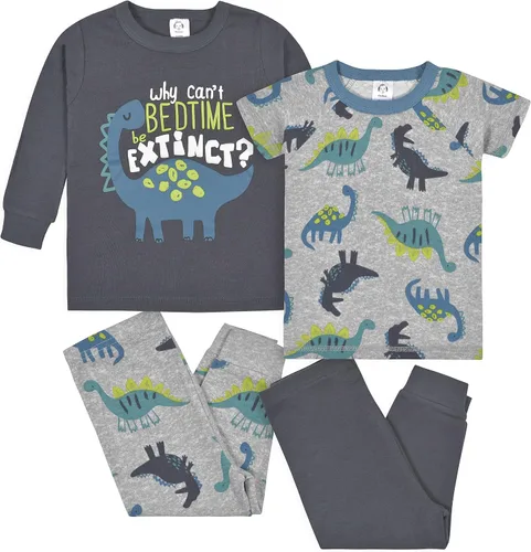 Vista 17 de Gerber Conjunto de pijama de 4 piezas para bebé niño Oso Gris