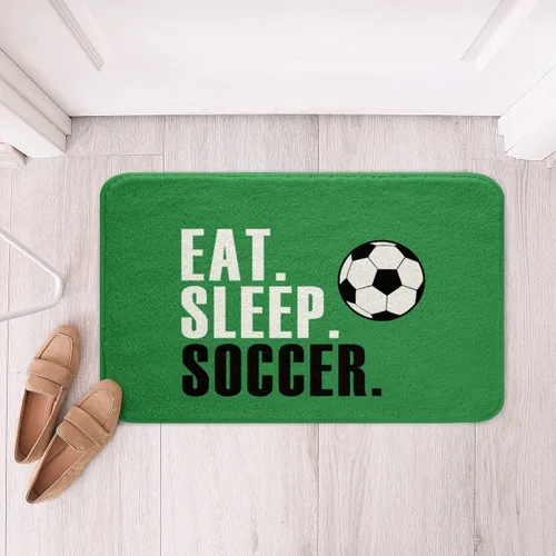Vista 3 de Feelyou Tapetes de baño de fútbol para niños, niñas, mujeres y hombres, antideslizantes, para baño, juegos de pelota, decoración de habitación, 16 x