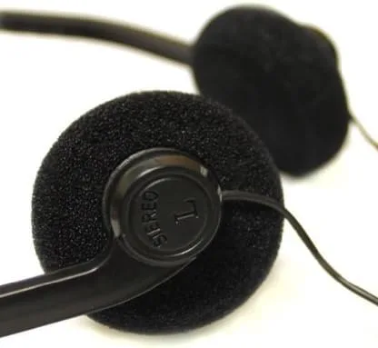 Vista 2 de Encore ENC-06 Paquete de 50 auriculares estéreo económicos para el aula a granel desechables