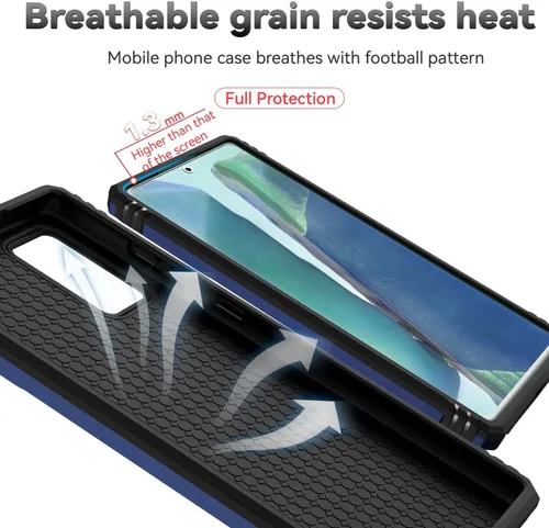 Vista 7 de Funda para Galaxy Note 20, Samsung Note 20 N981U con protector de pantalla de vidrio templado y cubierta para cámara deslizante, anillo magnético