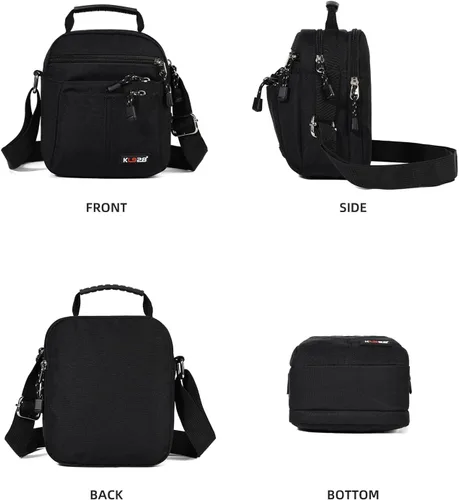 Vista 9 de KL928 Bolsa de mensajero para hombre Bolso cruzado de hombro, bolsa de viaje para hombre, bolso casual para trabajo y negocios
