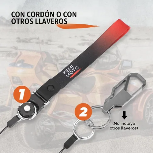 Vista 5 de KEMIMOTO - Porta llaves compatible con llave Can-Am Spyder, para accesorios Spyder, cubierta de llaves de aluminio para 2014-2023 RS RTS RT ST STS