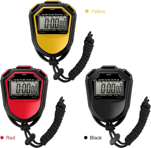 Vista 2 de mewmewcat Cronómetro impermeable digital LCD temporizador cronógrafo deportivo con correa para natación, correr, entrenamiento de fútbol, cronómetro