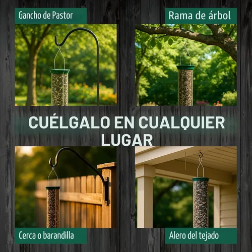 Vista 6 de Comederos para pájaros a prueba de ardillas Droll Yankees para exteriores - YF-M - Flipper, perchas plegables, capacidad de semillas de 5 libras