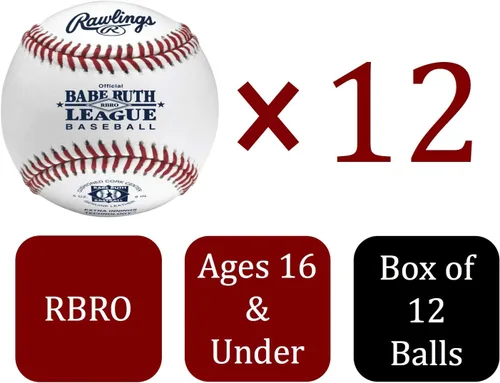 Vista 2 de Rawlings BABE RUTH LEAGUE Béisbol Grado de torneo RBRO Juventud/14U 12