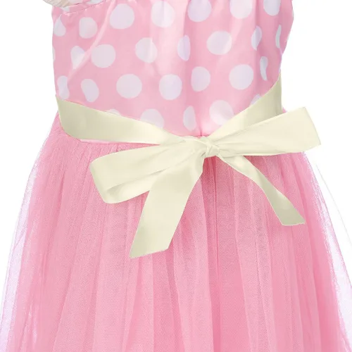 Vista 17 de IWEMEK - Maillot de ballet con diadema para niña con lunares, disfraz con diadema, leotardo