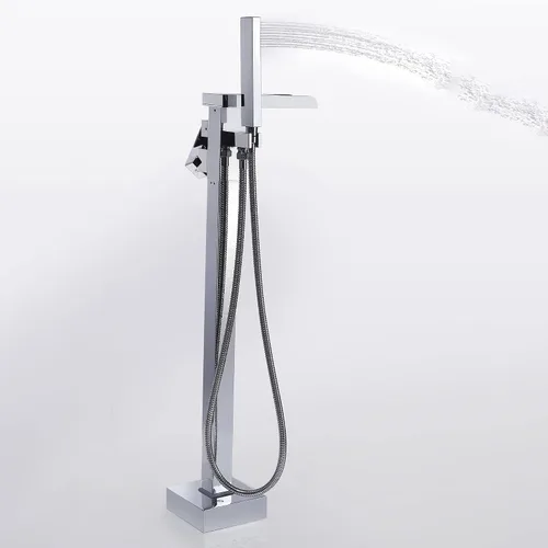 Vista 18 de Ove Decors Athena - Grifo de bañera independiente con 1 mango, cromado, con ducha de mano