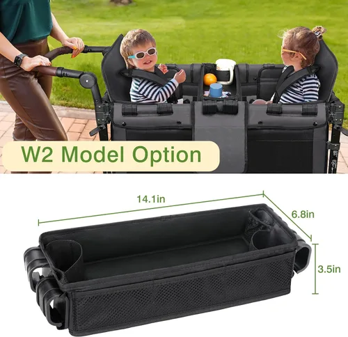 Vista 3 de AROUY Bandeja de aperitivos para cochecito – Bandeja universal de aperitivos para cochecito Wonderfold Wagon W4 Accesorios – Bandeja de aperitivos