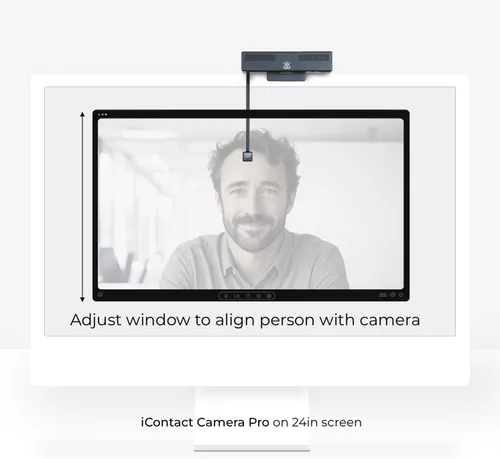 Vista 8 de Cámara iContact Pro 4K HD Webcam Pro con contacto visual, micrófono con cancelación de ruido (cámara Pro segura) Contacto visual, micrófono
