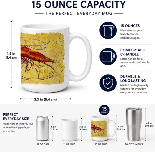 Vista 5 de Caroline's Treasures 8126CM15 - Taza de café de cerámica apta para lavavajillas, apta para microondas, 15 onzas, multicolor