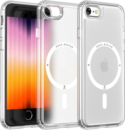 Vista 62 de ONES Funda delgada transparente para iPhone 8 Plus/7 Plus, PC + TPU híbrido, protección contra caídas de grado militar [antiamarillamiento], funda
