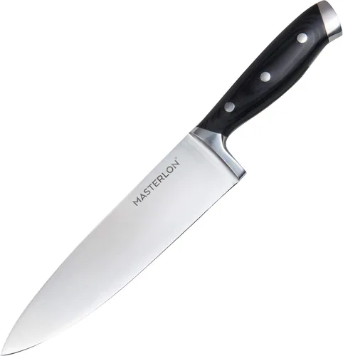 Vista 6 de Triple Rivet Collection Hoja de acero inoxidable, cuchillo Santoku de 7 pulgadas, negro