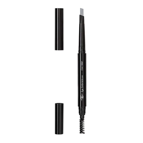 Vista 8 de Eye Embrace Cool Helen: Lápiz de Cejas Gris Claro – Impermeable, Automático de Doble Punta con Punta Angulada y Cepillo Spoolie, Libre de Crueldad