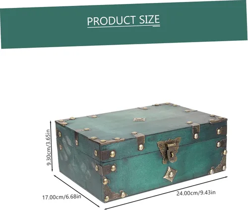 Vista 2 de DOITOOL Caja de joyería antigua Caja de regalo de memoria Caja de joyería de madera para mujeres Caja de baratija de madera Caja de joyería vintage