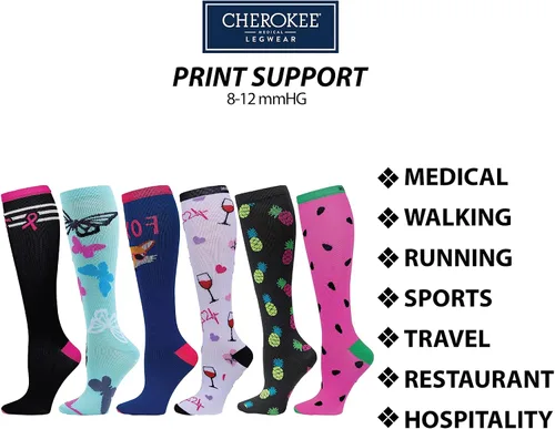 Vista 5 de Cherokee Printsupport - Calcetines de apoyo para mujer (12 mmHg)