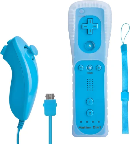 Vista 15 de TechKen 2 Pack Wii Controllers with Wii Motion Plus Inside Shock Wii Nunchuk Controller Compatible Nintendo Wii, Motion Plus Wii Controller