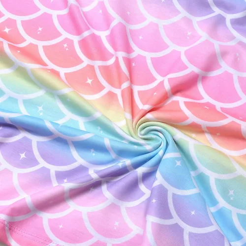 Vista 5 de Perfashion Vestidos a juego para niñas y muñecas sin mangasmanga larga, acampanados, faldas de fiesta de unicornio