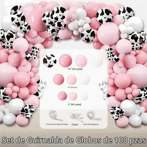 Vista 8 de cocomigo Juego de 232 decoraciones de cumpleaños con diseño de vaca sagrada