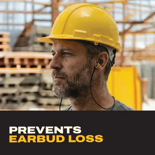 Vista 3 de DEWALT Cordón antipérdida para auriculares TWS y TWS ANC – Cable de seguridad duradero para un ajuste seguro y fácil acceso, correa de cuello