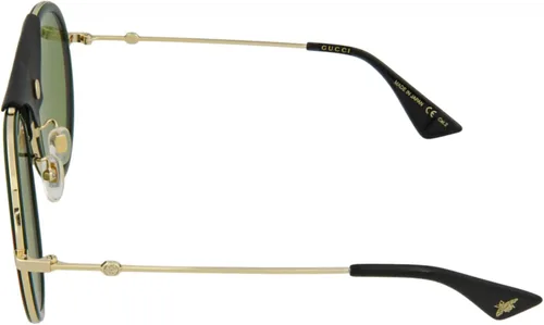 Vista 3 de Gucci Gafas de sol redondas doradas y verdes para mujer GG0061S-30001034-017