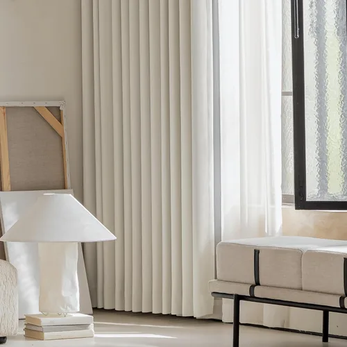 Vista 5 de FMFUNCTEX - Cortinas 100% opacas color beige de 40 x 63 pulgadas para dormitorio, 2 paneles Black out Drapes, Thermal Insulated Noise Reducing