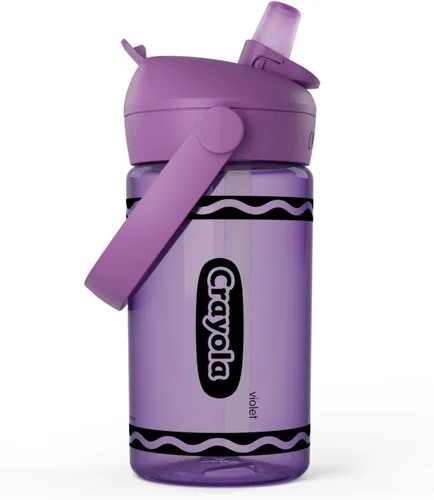 Vista 11 de CamelBak Crayola Flip Straw Kids Tritan Renew Botella de agua Cerulean, 14 onzas