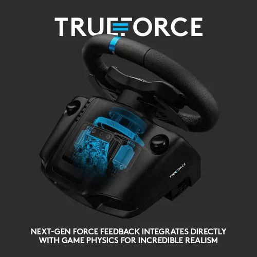 Vista 3 de (Renovado) Logitech G923 Rueda de carreras y pedales para PS5, PS4 y PC