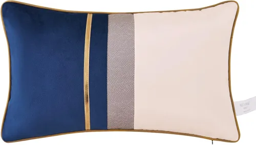 Vista 21 de Avigers - Funda de cojín decorativa de terciopelo, 20 x 20 pulgadas, diseño de rayas, cuero negro con blanco y dorado. Funda de cojín moderna