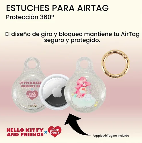 Vista 3 de Sonix x Sanrio - Fundas para Apple AirTags con llavero (Care Bears + Hello Kitty & Friends)