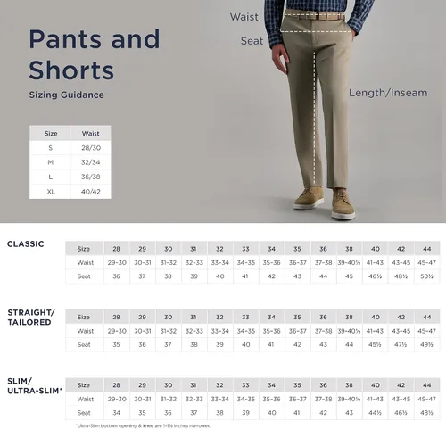 Vista 7 de Haggar E-clo Repreve Stria - Pantalón de vestir plisado frontal para hombre