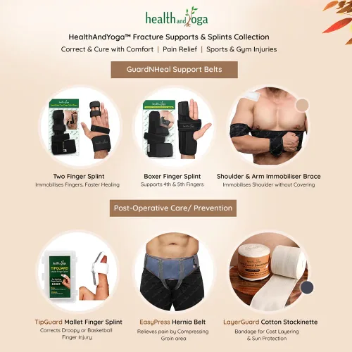 Vista 3 de HealthAndYoga™ GuardNHeal - Inmovilizador de hombro para mujeres y hombres - Soporte de puño rotador y honda de hombro - Izquierda o derecha