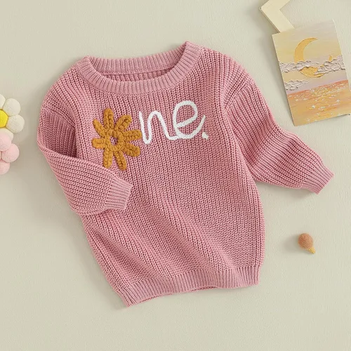 Vista 3 de Karwuiio Suéter de punto para bebé, niña, niño, sudadera de punto para bebé, ropa de otoño e invierno