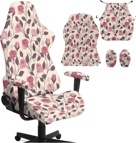 Vista 16 de Heart Gaming Chair Cover for Desk Chair Stretchy Armrest Covers Washable Ergonomic Office Seat Cover Dustproof Gaming Chairs Easy to Fit Home Office