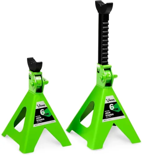 Vista 7 de AFF Viking 4 toneladas de soporte de gato con trinquete resistente - Juego de soportes de gato estilo trinquete - Par Supports Cars, Vehicles &
