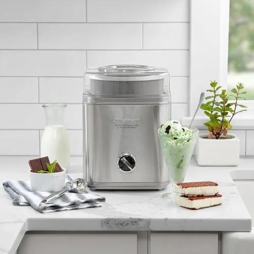 Vista 2 de Cuisinart - Máquina para hacer helados, totalmente automática, acero inoxidable, 2 cuartos de galón