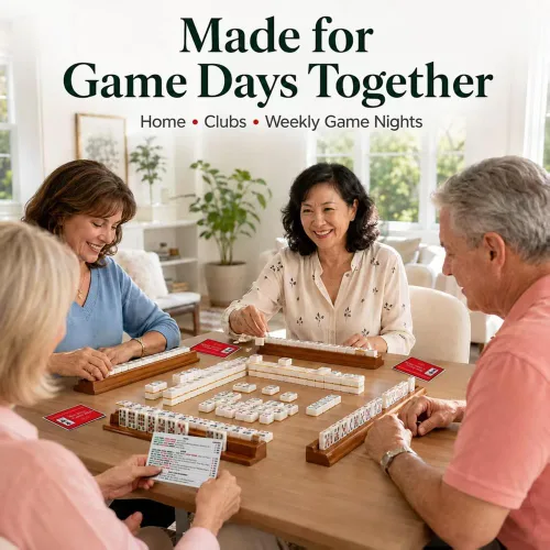 Vista 7 de Cartas de Mahjong Americano 2026, paquete de 4 guía de referencia rápida