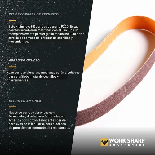 Vista 3 de Kit de reemplazo de correa para cuchillo afilado y sacapuntas de herramientas de trabajo (WSKTS y WSKTS-KT solamente)