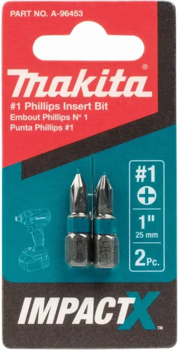 Vista 2 de Makita Impactx #1 Phillips 1″ Broca de inserción