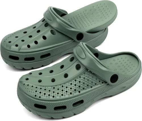 Vista 5 de INMINPIN - Zuecos ortopédicos para mujeres y hombres, con soporte de arco, zapatos de jardín, sandalias con fascitis plantar y plantillas de pies