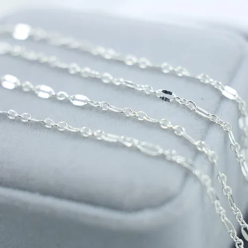Vista 3 de TseanYi - Collar con cadena en forma de Y de plata larga y Lariat para mujer y niña (plata)