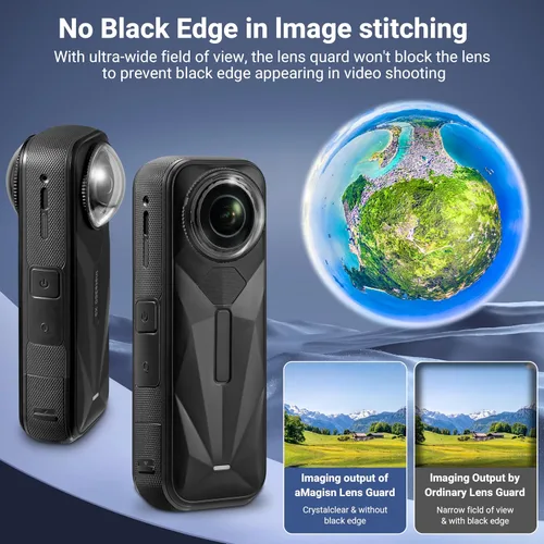 Vista 7 de STARTRC VCR Protector de lente para Insta360 X5, cubierta protectora de lente de PC con revestimiento antirreflectante para accesorios Insta 360 X5