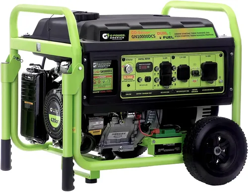 Vista 11 de Green-Power America Generador de gasolina GPD5000W, Verde/Negro