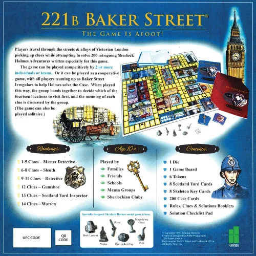 Vista 3 de Juego de mesa Deluxe 221B Baker Street - 200 aventuras intrigantes, 2-6 jugadores